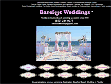 Tablet Screenshot of barefootweddings.net